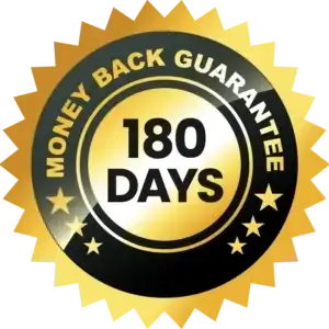 180 day money back guarantee badge